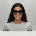 Hermes Women’s Sunglasses – Black Lenses with Designer Fancy Sticks - Image 4