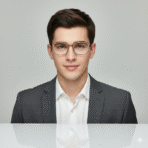 Luxury Metal Eyeglass Frame – Brown Gradient Color - Image 4