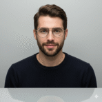 Ray-Ban Metal Frame Glasses with Double Bridge and Golden Sticks for Men - Image 4