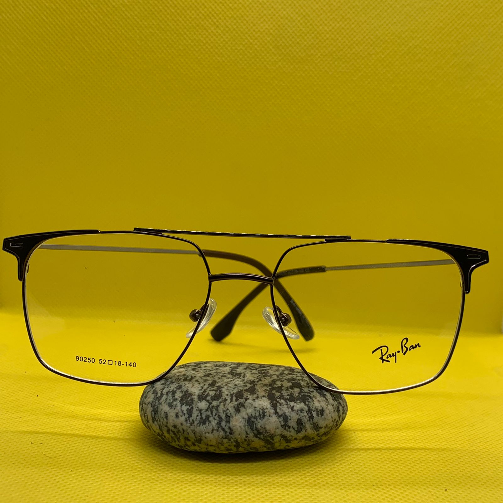 WhatsApp-Image-2025-09-15-at-11.50.12-PM-1.jpeg Ray-Ban Square Double Bridge Black Metal Frame Glasses with Thin Sticks for Men - Image 1