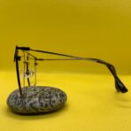 Ray-Ban Square Double Bridge Black Metal Frame Glasses with Thin Sticks for Men - Image 2