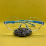Kids’ Transparent Blue Round Eyeglass Frame – Adjustable & Lightweight Glasses for Children