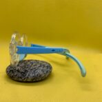 Kids’ Transparent Blue Round Eyeglass Frame – Adjustable & Lightweight Glasses for Children - Image 2