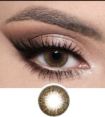 Optiano Enchant Brown Shimmering Lenses | 6-Month Wear | Made in Korea | 14.5mm Dreamy Hazel-Brown Contacts