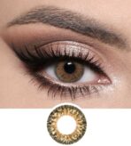 Optiano Pure Hazel Natural Blend Lenses | 6-Month Wear | Made in Korea | 14.2–14.5mm Honey-Gold Contacts