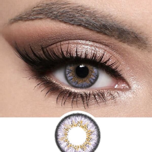 Optiano Violet Premium Colored Lenses | 6-Month Wear | Made in Korea | 14.5mm High-Definition Amethyst Contacts