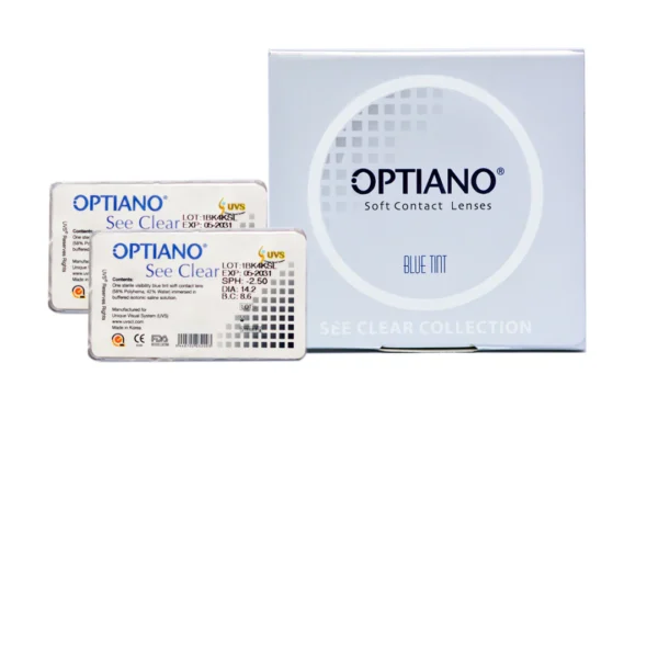 Optiano Sea Clear Transparent Contact Lenses | 6-Month Wear | High Definition