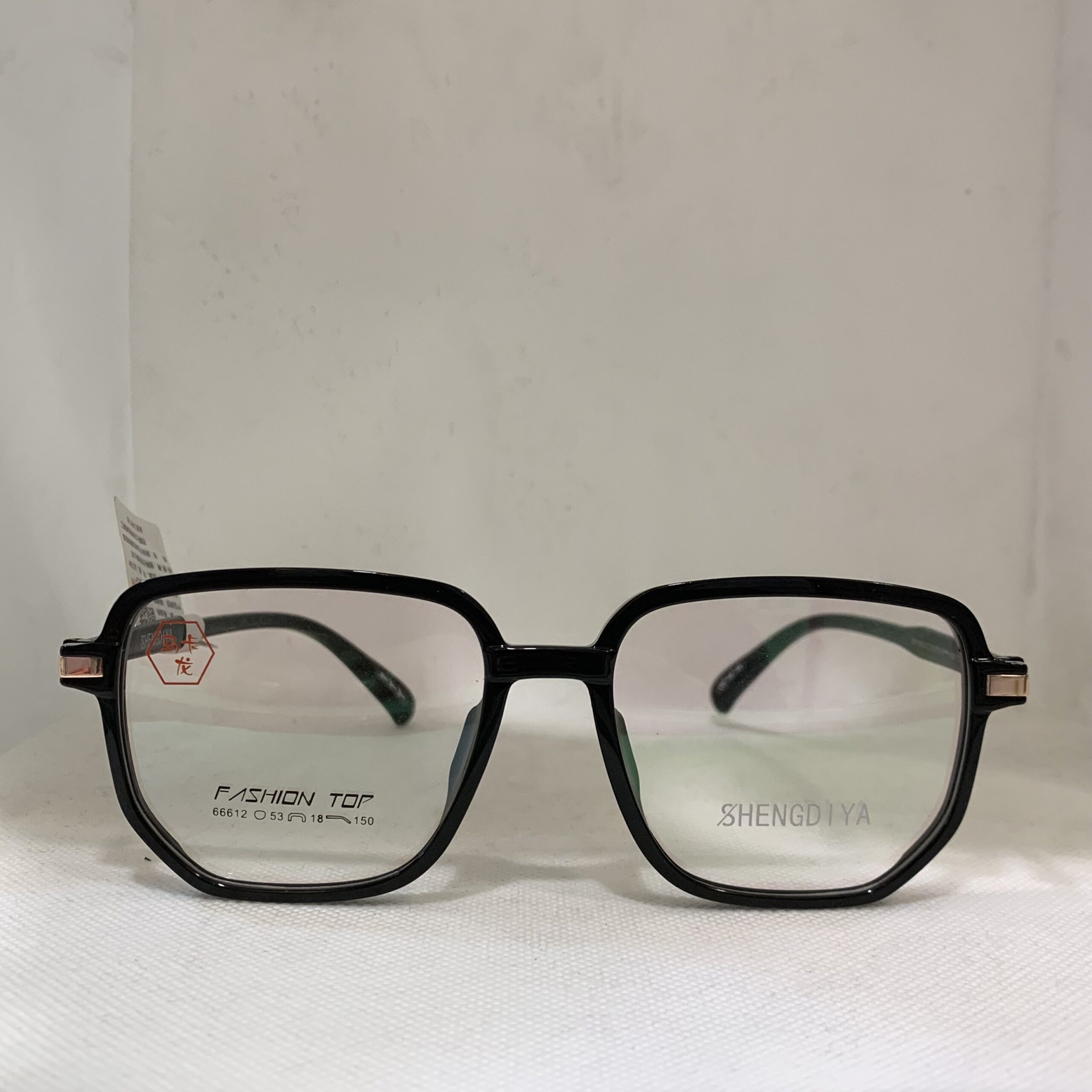 IMG_3979 Oversized Hexagonal Statement Eyewear – Bold Black Geometric Frames - Image 1