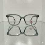 Bold Translucent Gray Square Eyewear – Chunky Broad Rimmed Frames