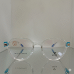 Crystal Clear Geometric Crown Panto Eyewear – Transparent Frames