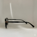 Premium Modern Geometric Round Eyewear – Sleek Black Frame - Image 2